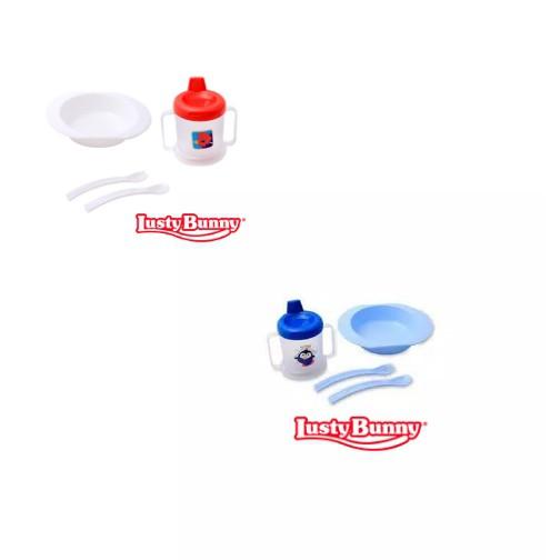 Gambar Lusty Bunny Feeding Set 4 in 1 LB -1428 - FULL WARNA BIRU dari Toko Anak Mungil undefined Tokopedia