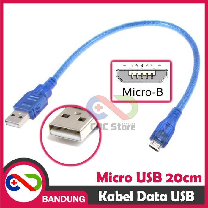 Gambar KABEL DATA MICRO USB ARDUINO MICRO USB ROBOTDYN TYPE A MALE 30CM dari CNC STORE BANDUNG undefined Tokopedia