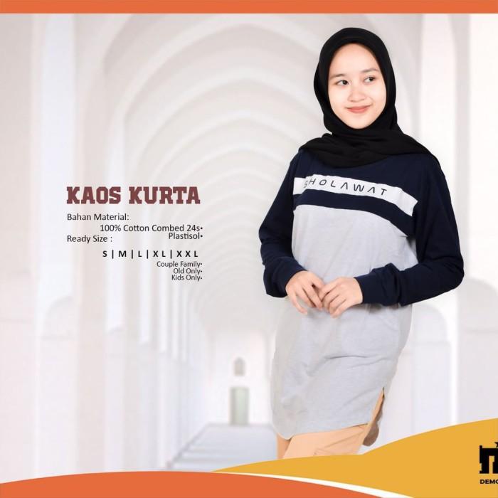 Gambar Kaos Kurta Wanita / Kaos Qurta Muslimah Bahan 24s S-M-L-XL-XXL - SHOLAWAT, M dari An-Naml Apparel undefined Tokopedia