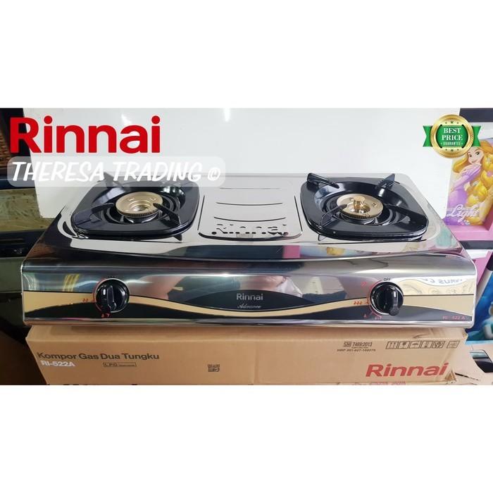 Jual KOMPOR GAS RINNAI 2 TUNGKU RINNAI 522 A SNI API LILIN STAINLESS STEEL  - Kota Bandung - Theresa Trading | Tokopedia