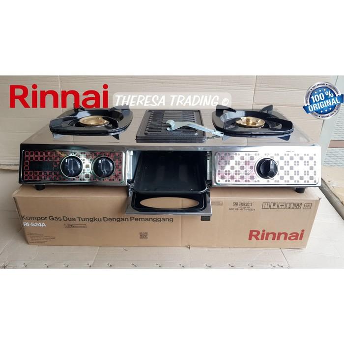 Jual KOMPOR GAS RINNAI 3 TUNGKU 514 A SNI STAINLESS STEEL WITH GRILL PAN -  Kota Bandung - Theresa Trading | Tokopedia