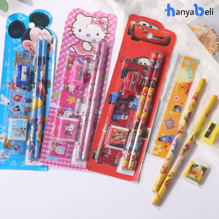 Gambar HanyaBeli Paket Alat Tulis 5 In 1 Alat Tulis Anak Sekolah 2 Pensil - Acak dari HanyaBeli Mall undefined Tokopedia