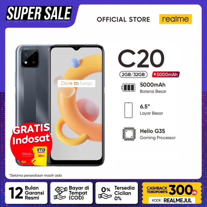 Gambar HP realme C20 2/32 GB [5000 mAh, 6.5" Large Display, Helio G35] - Iron Grey dari semonot undefined Tokopedia
