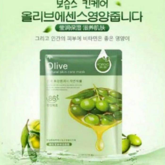 Gambar Masker Wajah Korea 100% ORIGINAL Natural Facial Skincare Mask Sheet - Olive dari AchillesCollection undefined Tokopedia