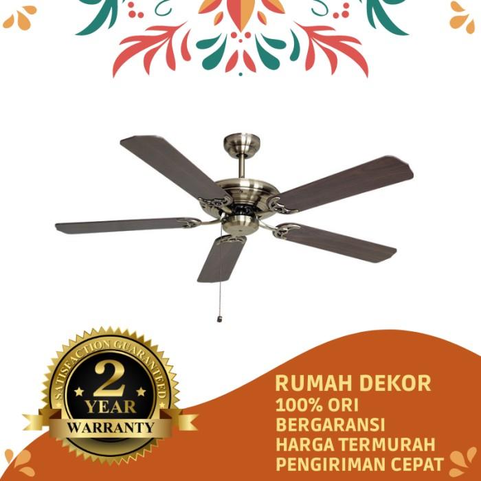 Gambar MT Edma 52in Infinity, Kipas Angin Gantung Plafon, Ceiling Fan Motor AC, Tarikan Rantai - Antique Brass dari Rumah Dekor Pratama undefined Tokopedia