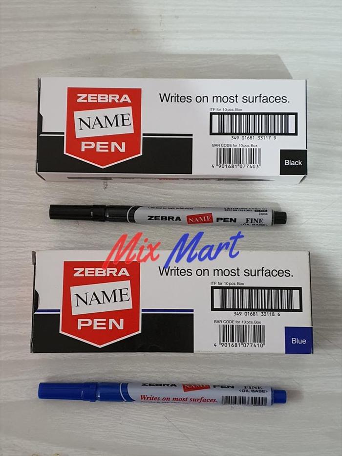 Gambar SPIDOL NAME PEN ZEBRA OIL BASE FINE - Biru dari MixmartOfficial undefined Tokopedia