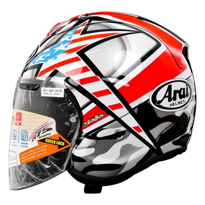 Gambar Arai VZ-RAM Hayden Laguna Helm Half Face - Red - M dari RIDERINGS APPAREL undefined Tokopedia