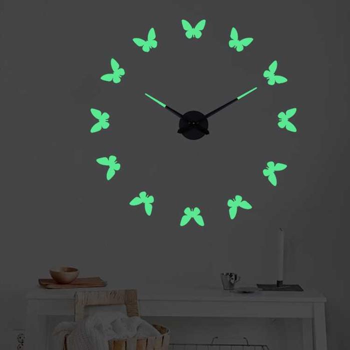 Gambar LUMI Jam Dinding Unik Hiasan Ruang Tamu DIY Glow in The Dark 80-130cm - Glow dari Zamhira Store undefined Tokopedia
