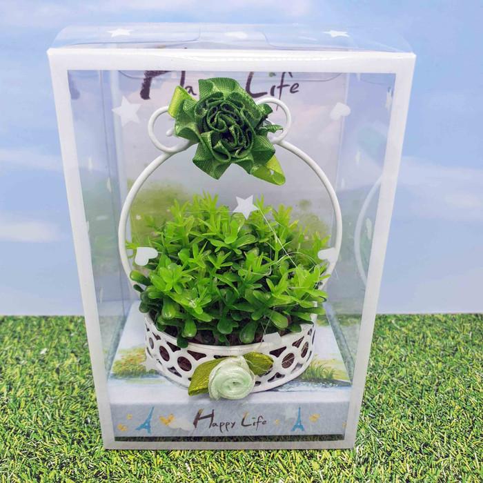 Gambar Hiasan Keranjang Bunga 3 / Kado / Pajangan/ Souvenir /Dekorasi /Fancy - Hijau dari hepionlinestore undefined Tokopedia