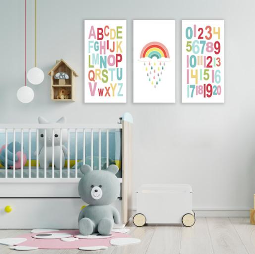 Gambar DAPAT 3 Pajangan Dinding Anak/Kids Home Decor Poster/Dekorasi kamar - 123 dari Poster.ID_officialstore undefined Tokopedia