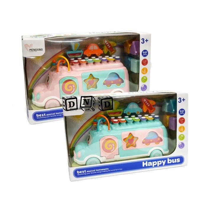 Gambar Mainan Edukasi Anak Bayi Happy Bus Mobil Sorting Geo Musik Bis MX010 dari Diego Corner Shop undefined Tokopedia