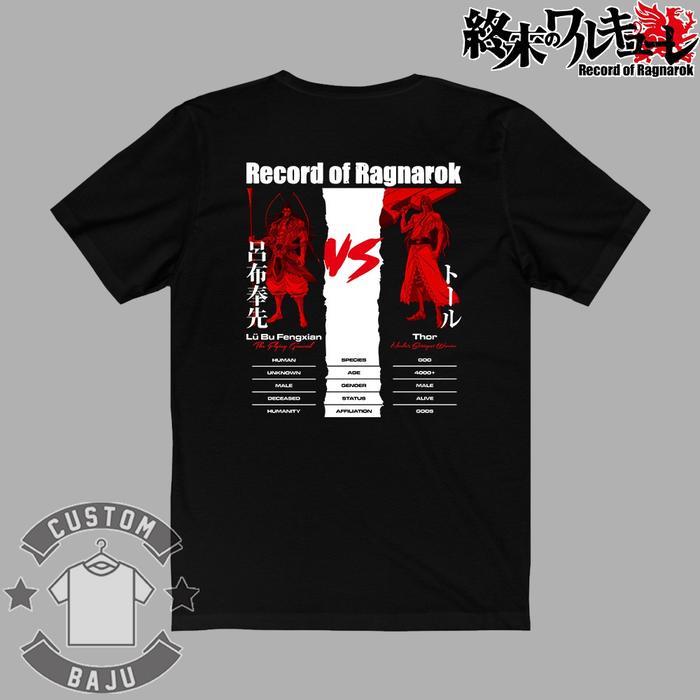Gambar Kaos Lu Bu vs Thor Anime Shuumatsu no Valkyrie Record of Ragnarok 621 - L dari origins by custombaju undefined Tokopedia