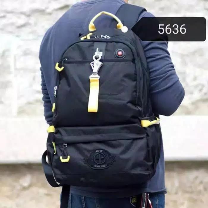 Gambar Tas Ransel Tough Army 5636 - Hitam dari Fisyan Store undefined Tokopedia