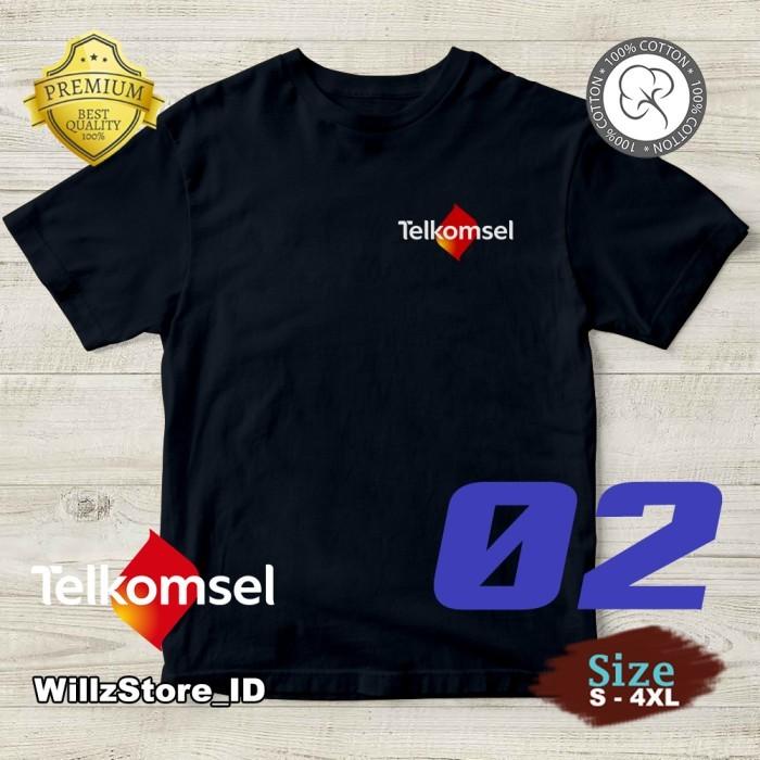 Gambar KAOS Logo Baru Telkomsel Cotton Combed 30s - Putih, XXXXL dari Clikakaos undefined Tokopedia