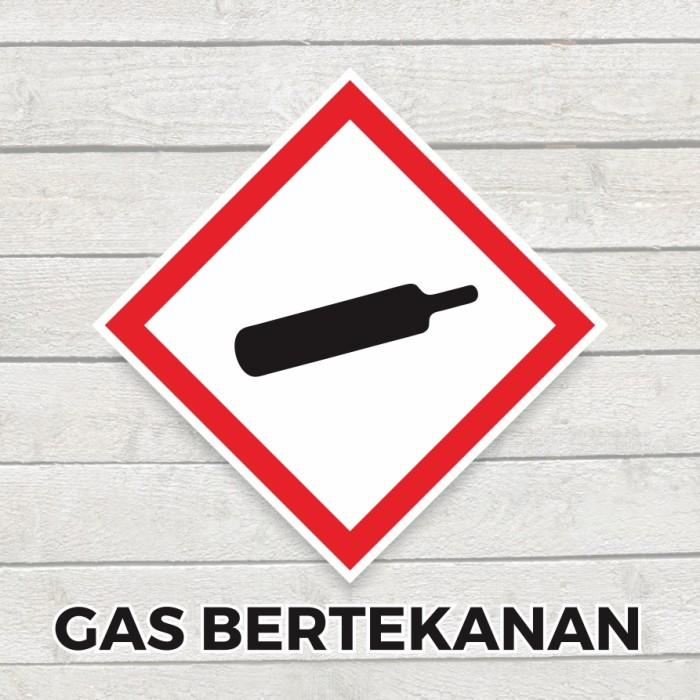 Gambar Sticker Label Simbol B3 Stiker Bahan Berbahaya dan Beracun 10 x 10 cm - Gas Bertekanan dari Mardian76Shop undefined Tokopedia