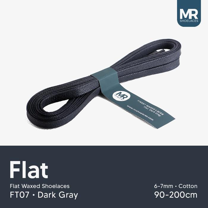 Gambar MR Shoelaces FT07 Abu Tua GRAY Tali Sepatu Pipih Flat 6-7mm 90cm-200cm - 90cm dari MR Shoelaces Store undefined Tokopedia