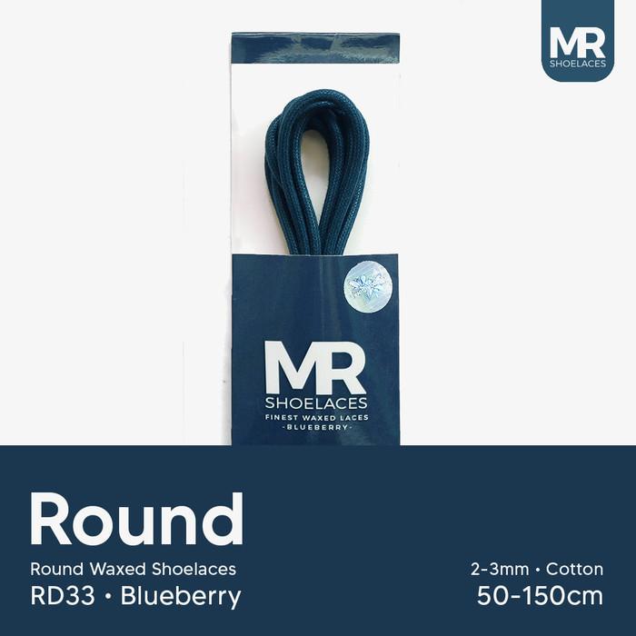 Gambar MR Shoelaces RD33 Blueberry Tali Sepatu Lilin Bulat 2-3mm 50cm-150cm - 50cm dari MR Shoelaces Store undefined Tokopedia