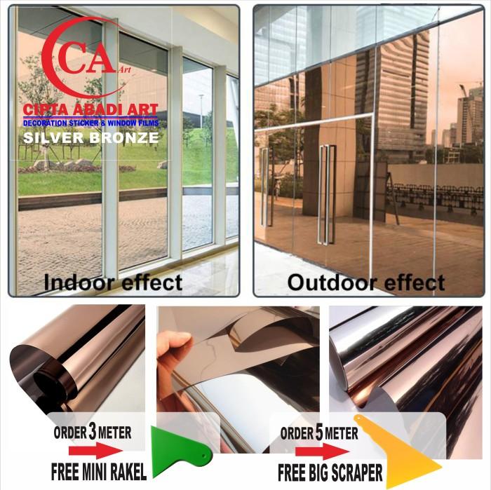 Gambar STICKER/STIKER KACA FILM ONEWAY MIRROR SPARTA/ONE WAY CERMIN - SILVER BRONZE dari STIKER KACA FILM JAKARTA undefined Tokopedia