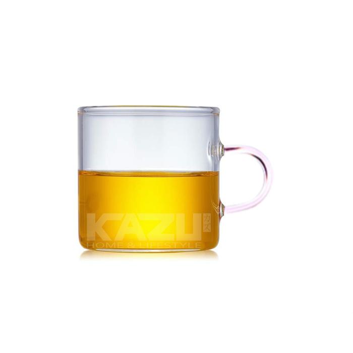 Gambar KAZU GELAS BOROSILICATE 120ML CANGKIR TEH KOPI GELAS KACA ANTI PANAS - Pink dari Kazu_NEW undefined Tokopedia