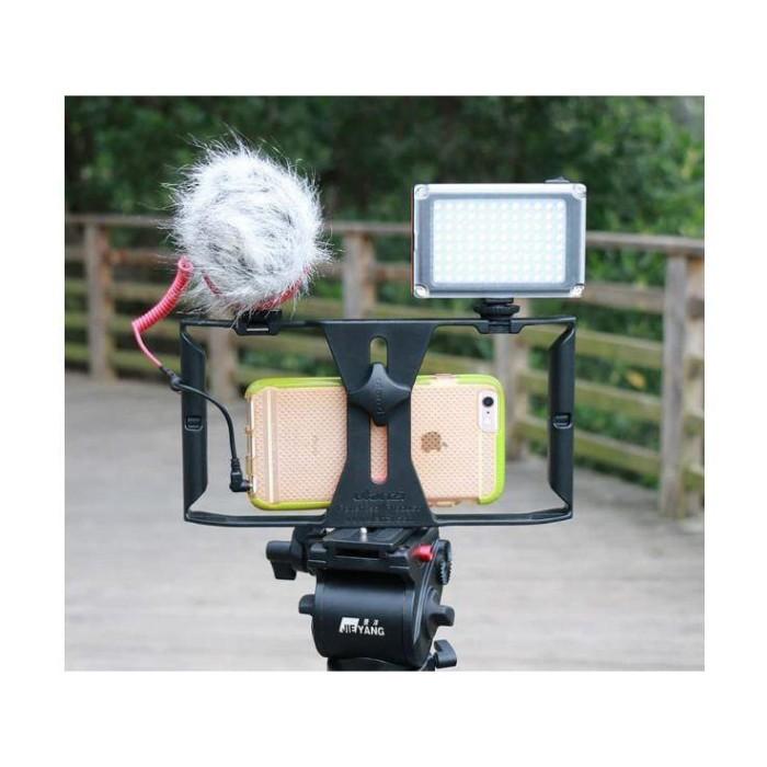 Gambar Smartphone Handheld Video Rig With Hotshoe Bracket Mount Led & Mic dari Yoongi Shop undefined Tokopedia