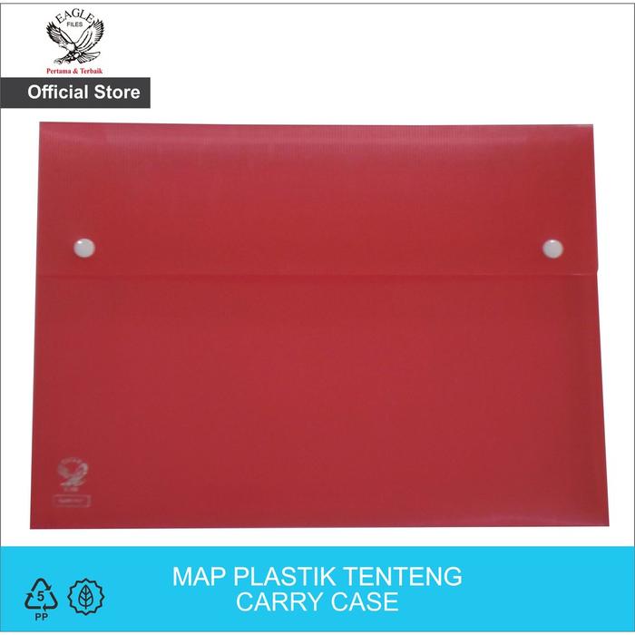 Gambar EAGLE Carry File Box Transparan F4 (Folio) Tebal 2 Cm 2 Kancing - Merah dari ACCJKT_NEW undefined Tokopedia