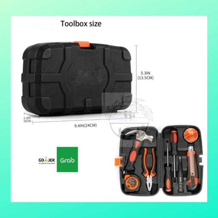 Gambar Toolkit Set Alat Perkakas 9 in 1 Box Perkakas Rumah ToolSet Hand Tools dari Nadajo undefined Tokopedia
