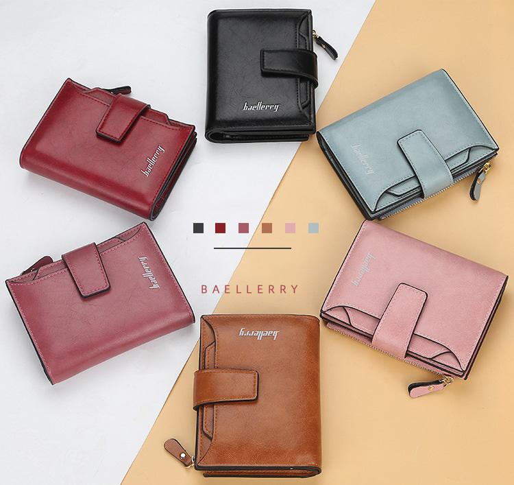 BA24 Dompet Pendek Wanita Original Baellery Stylish Wax Leather