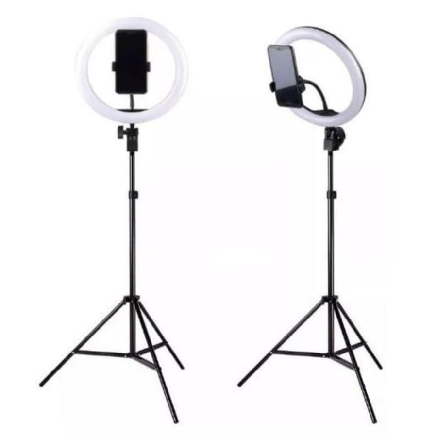 Tripod HP Ringlight Stand - PAKET Lengkap Ring Light 26cm Tripod 2m