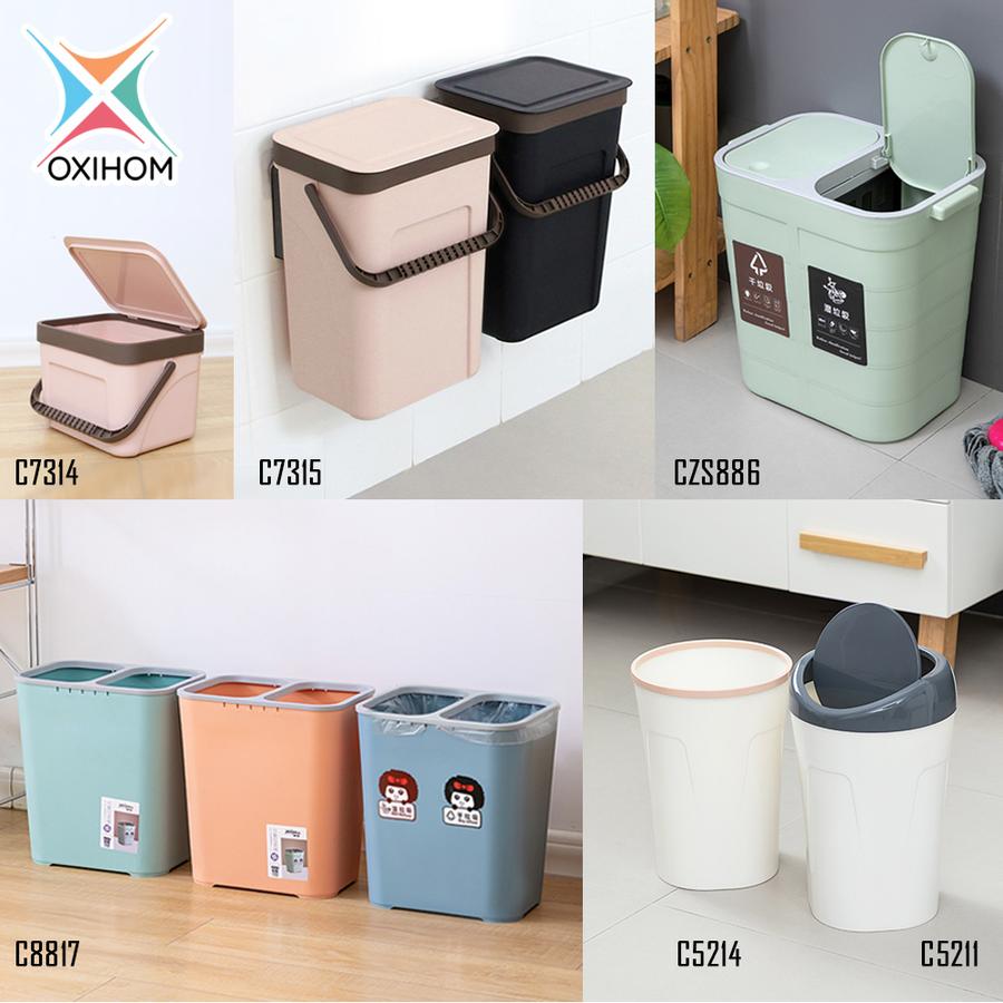 Oxihom Tempat Sampah Kotak Keranjang Sampah Plastik Trash Bin