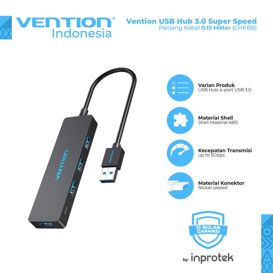 Vention High Speed USB 3.0 Hub for Windows Mac Linux
