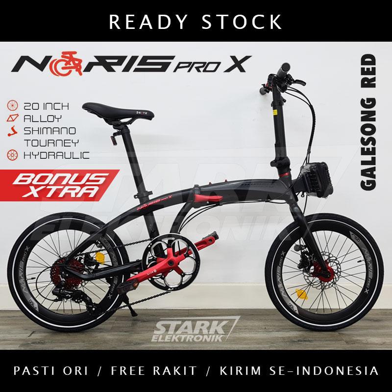 Pacific NORIS PRO Sepeda Lipat Black Gold READY
