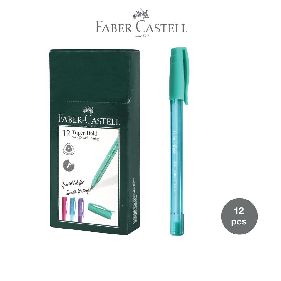 Faber-Castell Ballpen Tripen Bold 1.0mm Black Ink Box 12 - Exp 6-12 Bln