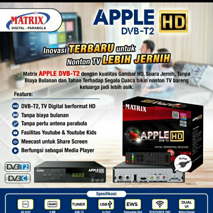 set top box tv digital dvb T2 Matrix Apple new bisa youtube stb matrix