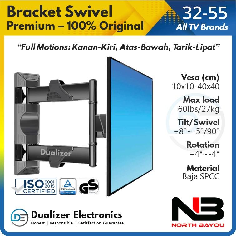 Bracket Braket Breket TV Swivel LED 32 40 42 43 46 47 49 50 52 55 Inch