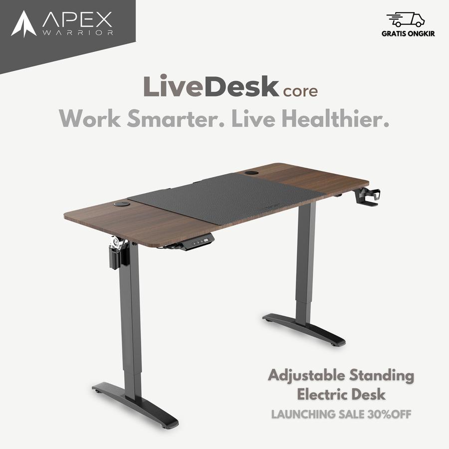 LiveDesk Core Sit Standing Meja Electric Adjustable Work Gaming Desk