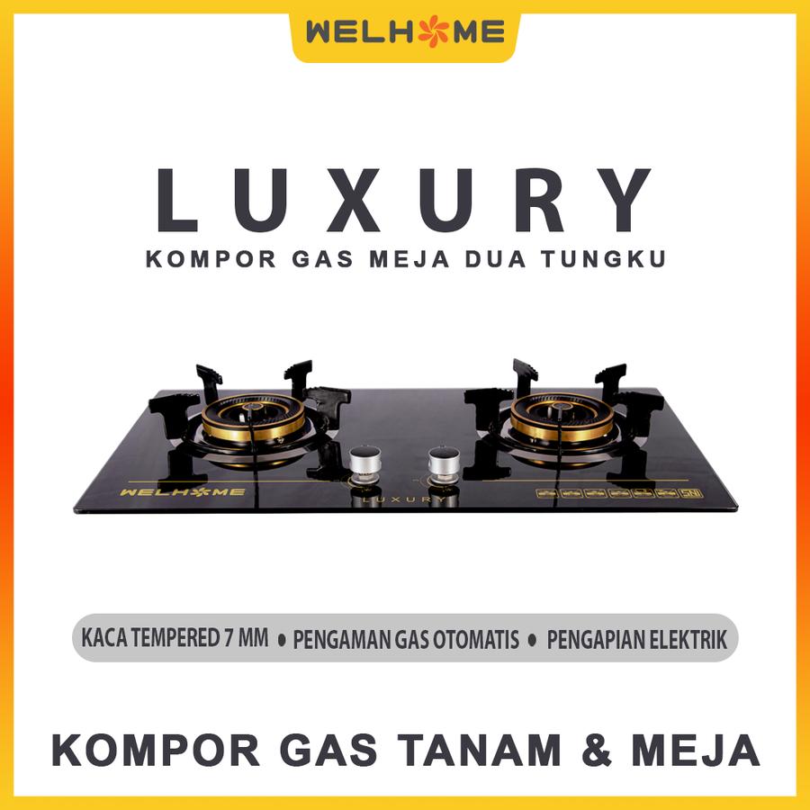 kompor gas welhome 2 tungku tipe luxury