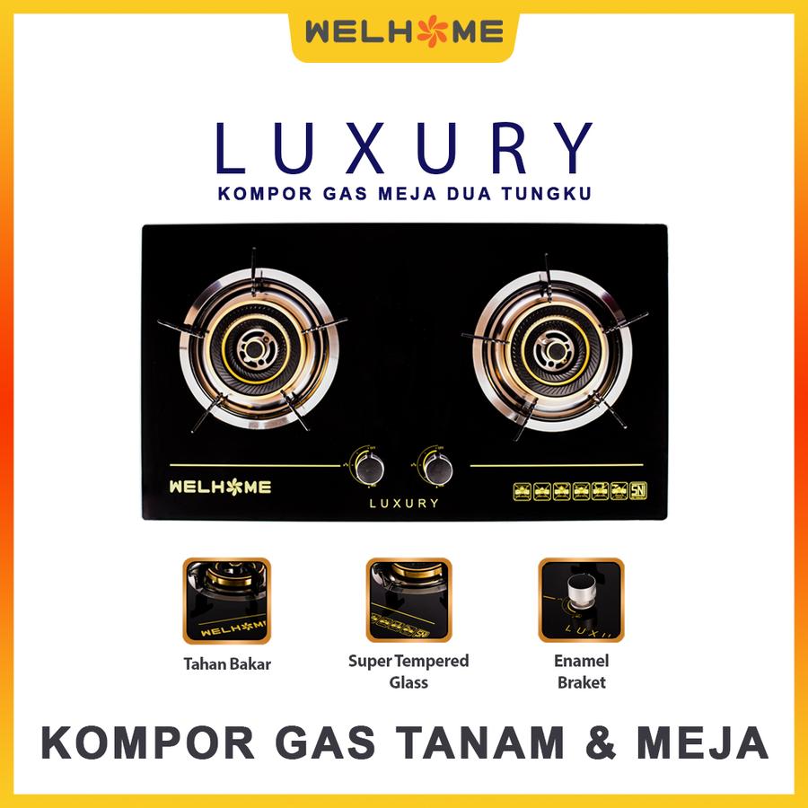 kompor gas welhome 2 tungku tipe luxury