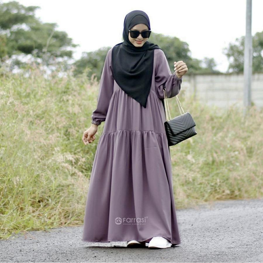 AISYAH DRESS FARRASI DRESS GAMIS MUSLIM WANITA