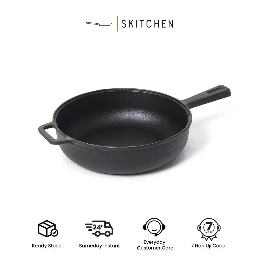 Sabang Deep Skillet by SKITCHEN (dia: 27 cm)/Cast Iron/Panci Besi Cor