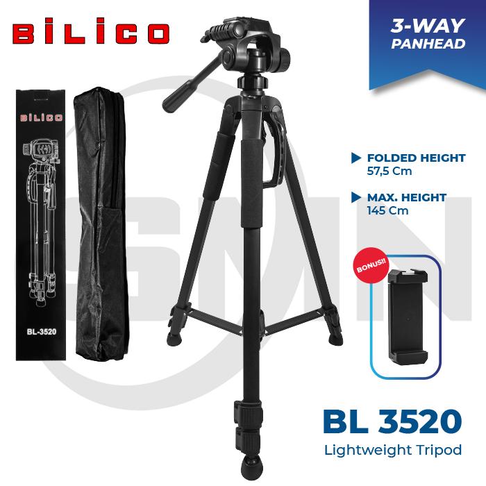 TRIPOD BILICO BL 3520 KAMERA DSLR HANDYCAM MIRRORLESS PLUS HOLDER HP
