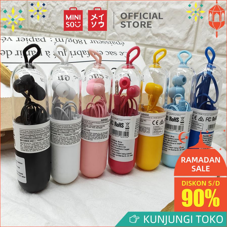 MINISO Earphone Earbud Headphone In-Ear Colorful Musik Headset Stereo
