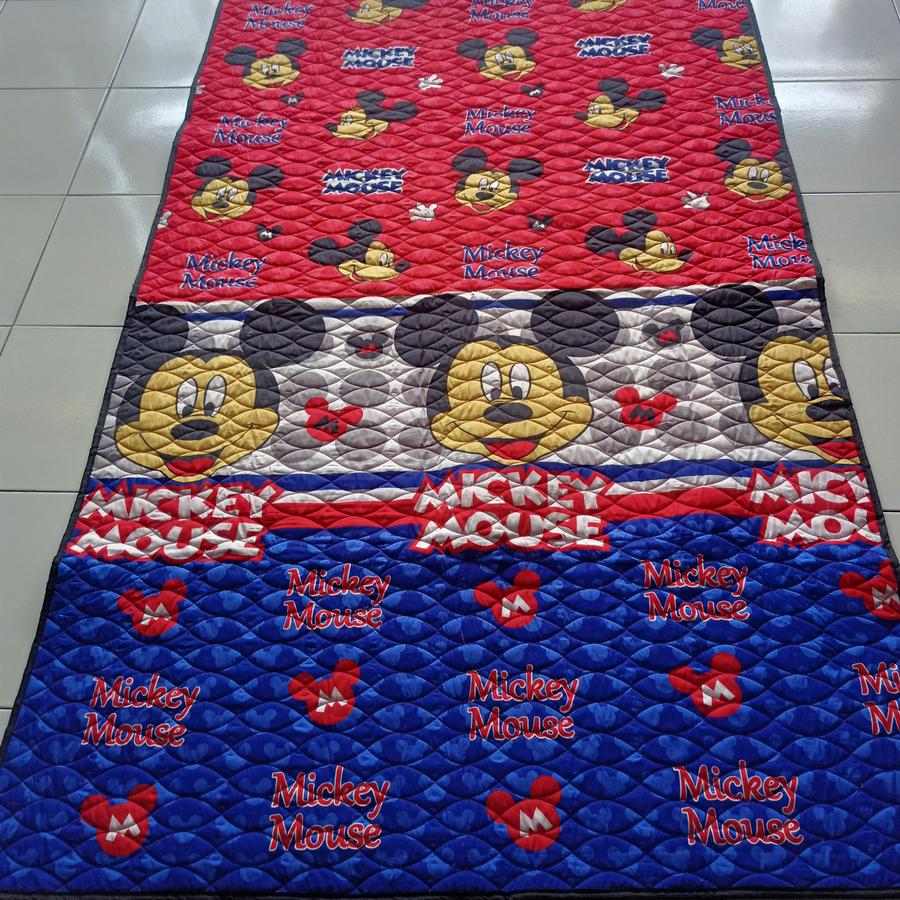 Karpet Lantai Quilting Motif Mickey Mouse 2, Ukuran 230Cm x 140Cm