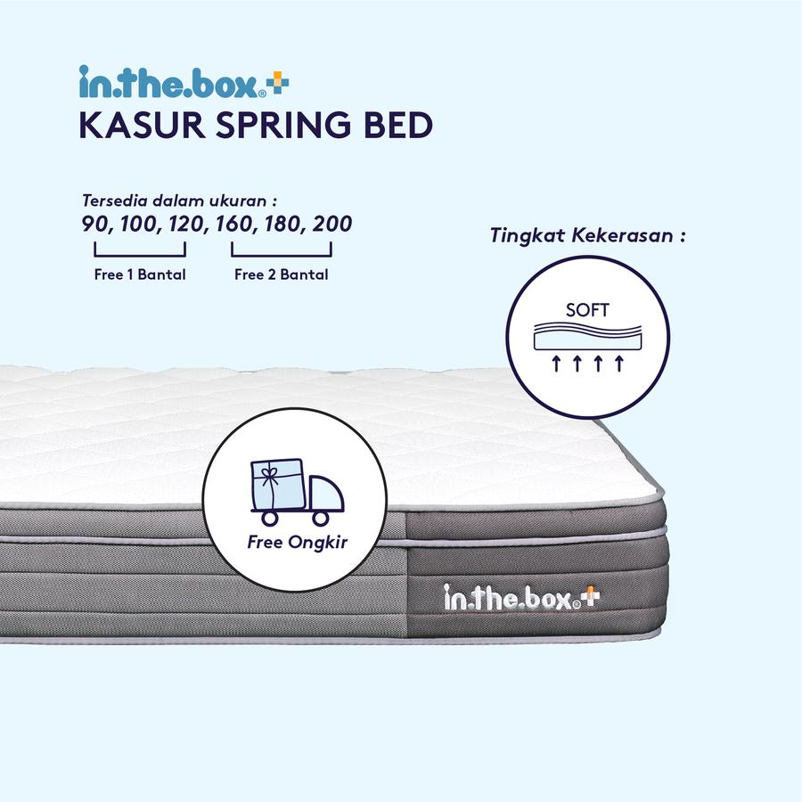 Kasur Spring Bed IN THE BOX PLUS 160x200 (Queen) - FREE BANTAL