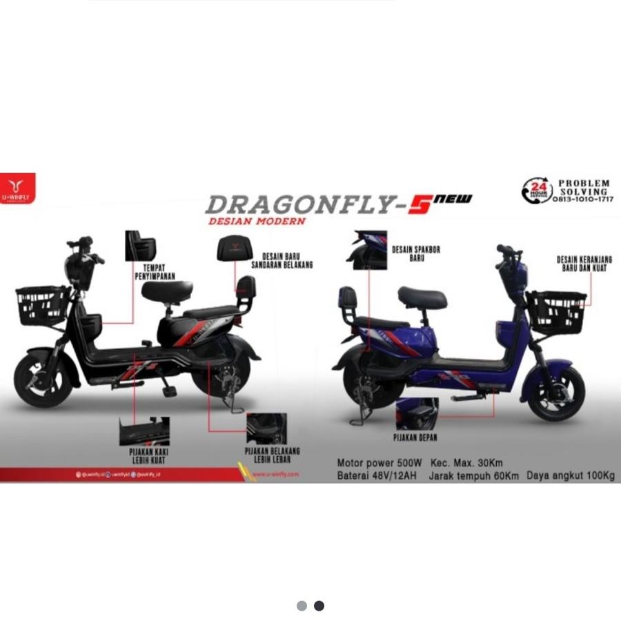 Uwinfly Sepeda Listrik Dragon Fly Electric Bike Bicycle Bebas Polusi