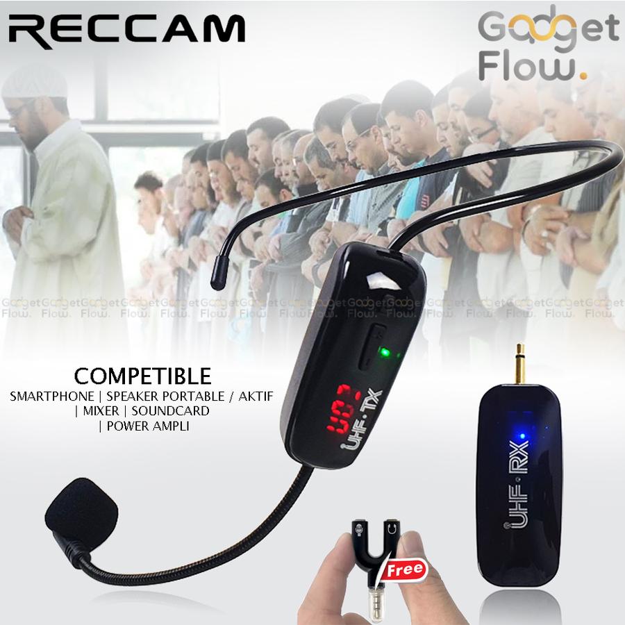 Mikrofon Mic Clip On Wireless 2.4G Presentasi Tur Imam Masjid Musholla