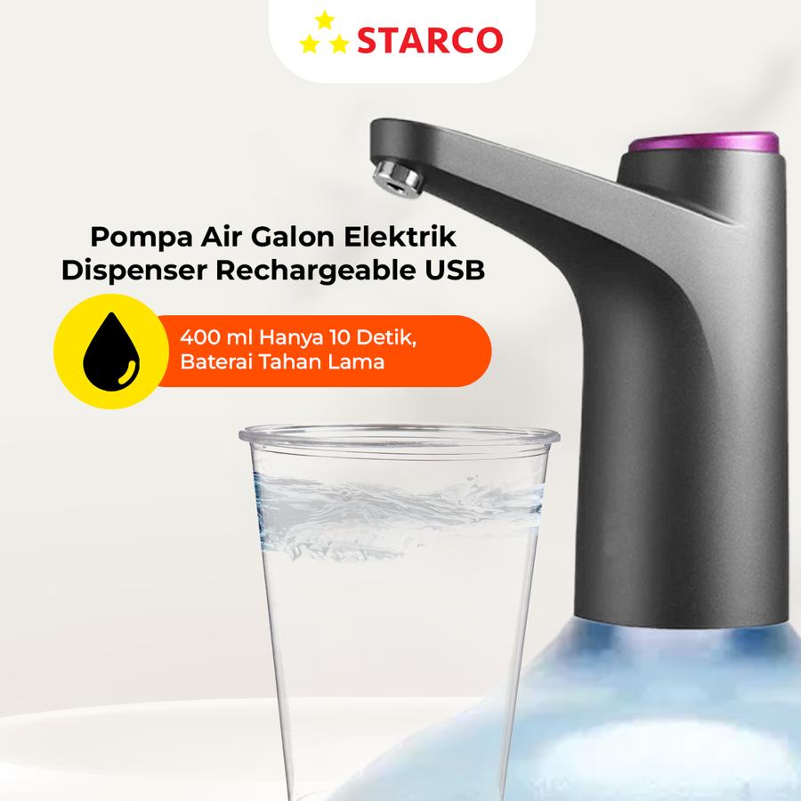Starco Pompa Air Galon Elektrik Dispenser Rechargeable USB J3