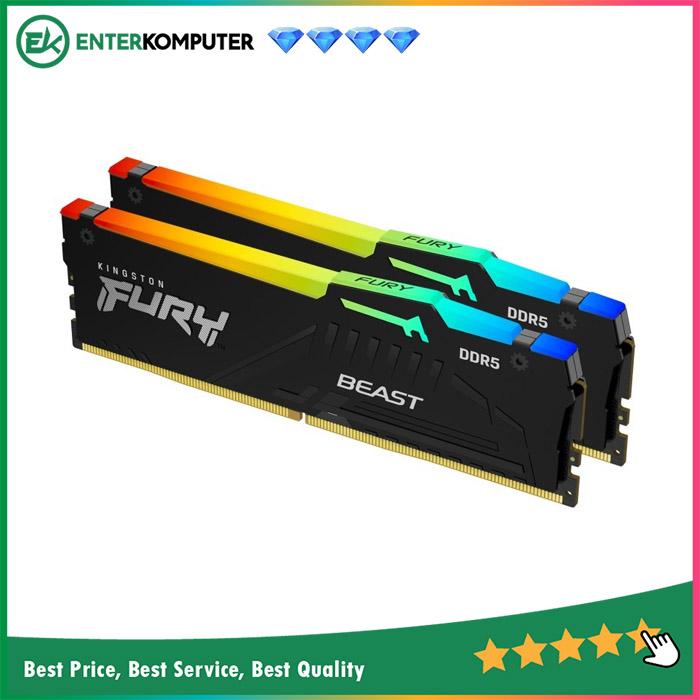 Kingston FURY Beast Black RGB DDR5 PC41600 5200MHz 16GB (2x8GB) 40