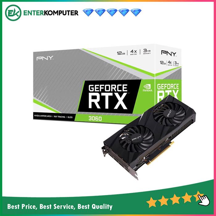 PNY GeForce RTX 3060 12GB DDR6 VERTO Dual Fan LHR Enterkomputer