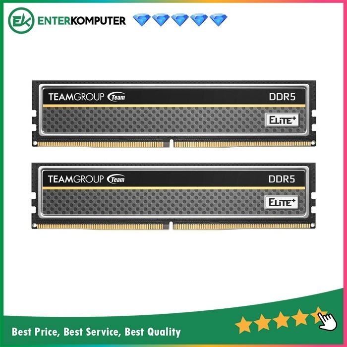 Team Elite Plus Black DDR5 PC44800 5600MHz 16GB (2x8GB) 46-46-46