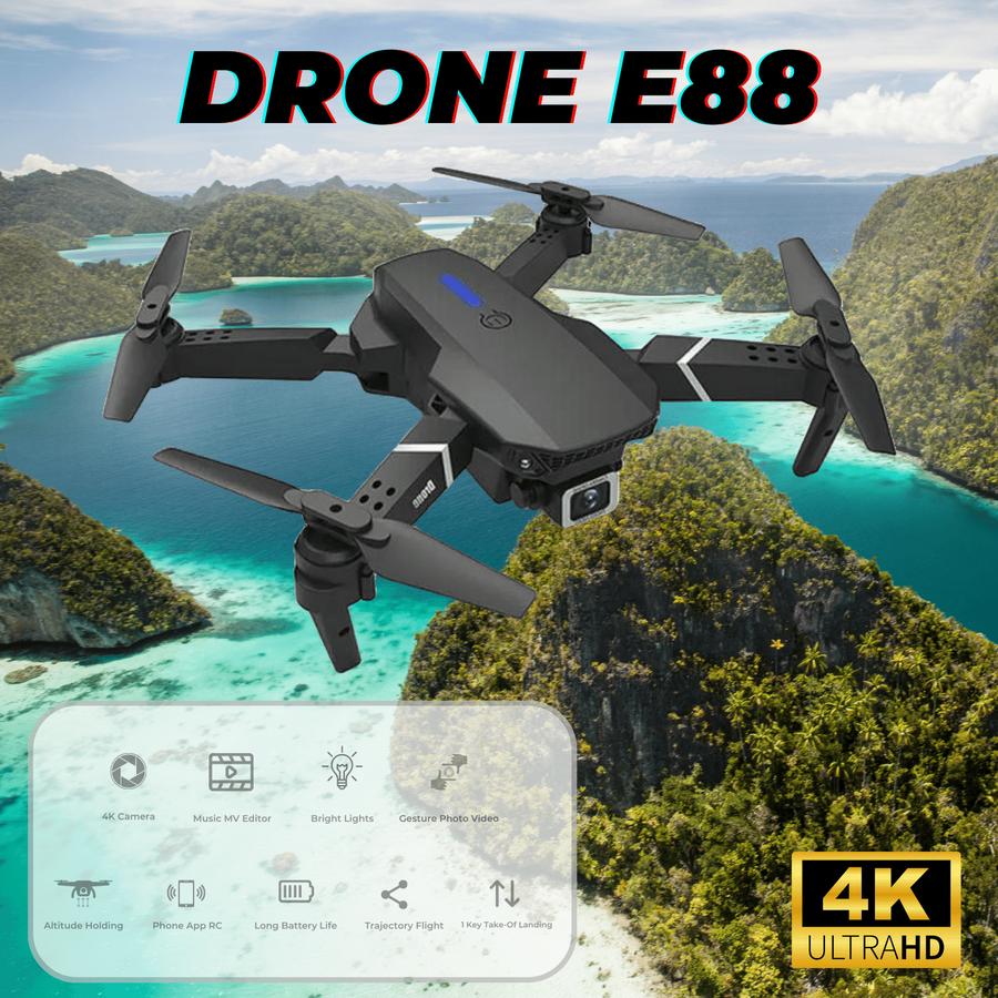 SJCAM Drone E88 4K Ultra HD Camera Auto Fokus Include Remote - E88 + XTRA BATT